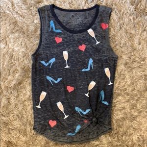 Chaser high heels and champagne tank